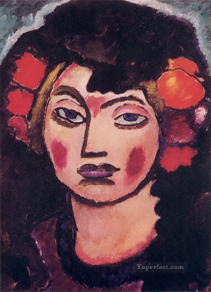 spanish girl 1912 Alexej von Jawlensky Expressionism Oil Paintings